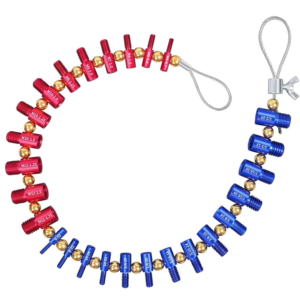26PCS Nut and Bolt Thread Checker Detachable Nut and Bolt Size Gauge Thread Gauge Suitable for Detecting Fixed Bolts or Threaded Holes in Enclosed Areas (image for) 26PCS Nut and Bolt Thread Checker Detachable Nut and Bolt Size Gauge Thread Gauge Suitable for Detecting Fixed Bolts or Threaded Holes in Enclosed Areas