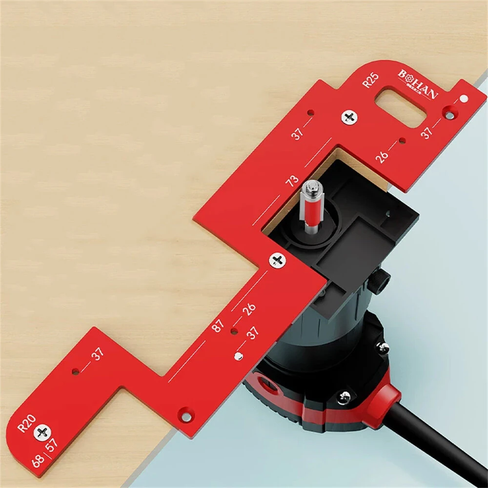 Invisible Embedded Handle Slotting Template Aluminum Alloy Precise Slot Positioning Wardrobe Kitchen Cabinet Door Positioning Tool High-Quality Design Easy to Use (image for) Invisible Embedded Handle Slotting Template Aluminum Alloy Precise Slot Positioning Wardrobe Kitchen Cabinet Door Positioning Tool High-Quality Design Easy to Use